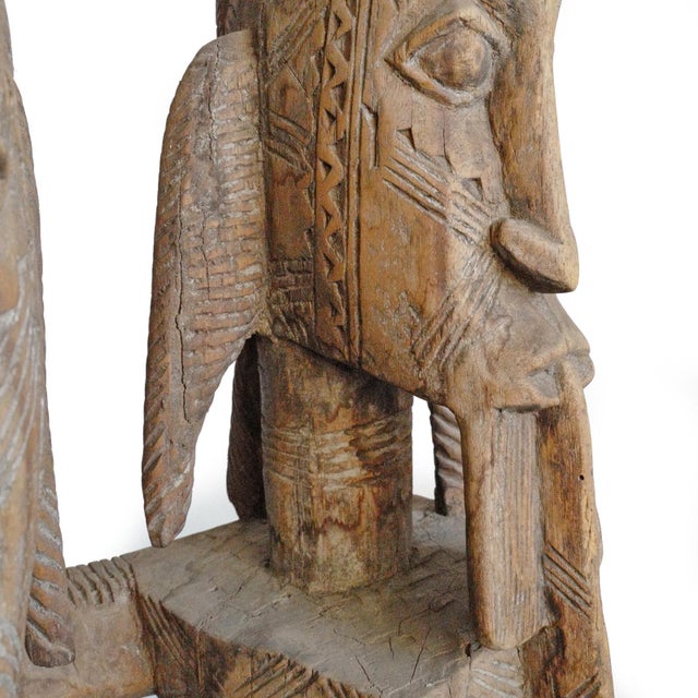 Antique Carved Dogon African Ancestor Couple Sculpture For Sale In Los Angeles - Image 6 of 13