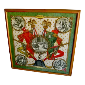 1960s Napoleon Hermes Scarf Philippe Ledoux Frame