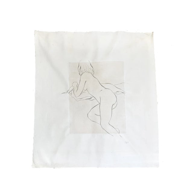 2000 - 2009 Large Nude Female Figure Illustration on Canvas From the Set of Will and Grace For Sale - Image 5 of 5