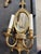 Gold Late 19th Century Ornate Brass Two Candelabra Wall Sconce With Mirror - a Pair For Sale - Image 8 of 8