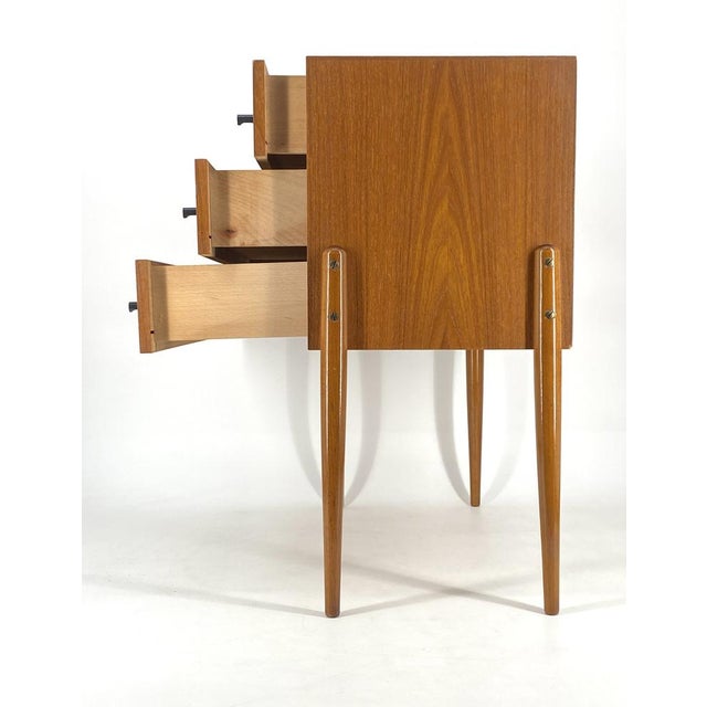 Brown Small Teak Chest of Drawers, Germany, 1950s For Sale - Image 8 of 17