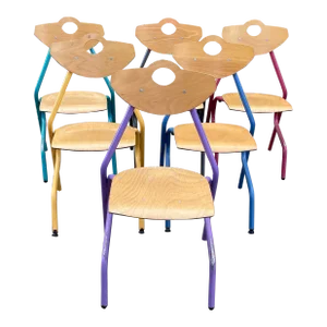 Vintage Danish Modern Style Dining Chairs - Set of 6