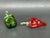 Pop Art Hand Blown Glass Red and Green Pepper Vegetable Figurines For Sale - Image 3 of 12