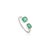Contemporary Modern Style 18k Gold Octagon Cut Emerald Toi Et Moi Ring Size 5.5 For Sale - Image 3 of 13
