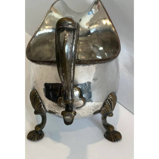 Old Sheffield Silverplate Armorial Sauce Boat For Sale - Image 6 of 11