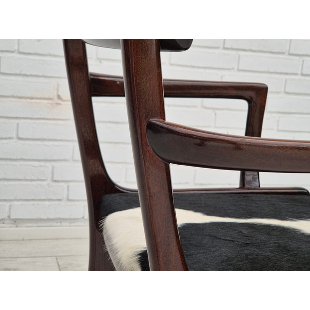 Brown Vintage Danish Chair by Ole Wanscher, 1960s For Sale - Image 8 of 18