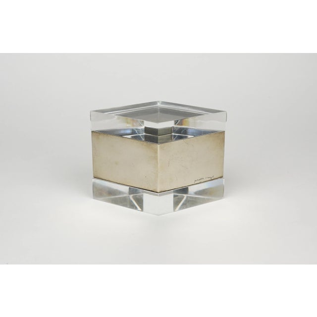 Acrylic & Chrome Decorative Box by Gabriella Crespi, Italy, 1970s For Sale - Image 6 of 18
