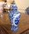 Mid-Century Dutch Delft Blue and White Lidded Ceramic Vase by Maastricht For Sale In Dallas - Image 6 of 9