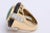 Mid-Century Modern David Webb 18kt, Platinum and Diamond - Jade & Onyx Ring For Sale - Image 3 of 9