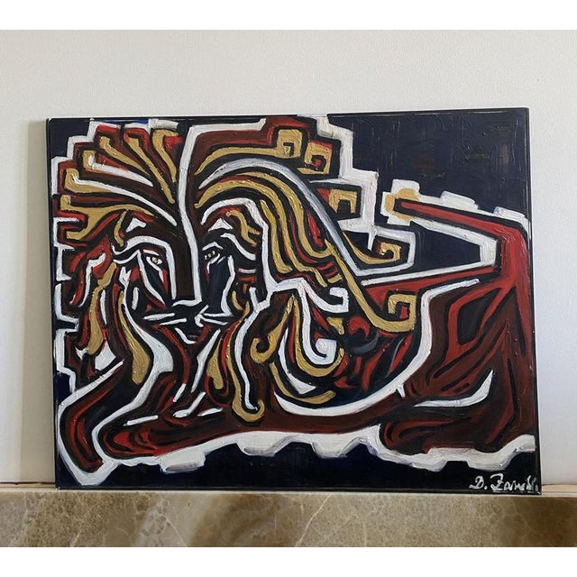 The oil painting on canvas was created in 2000 by the artist Daniela Zanelli. It is an abstract-figurative work...