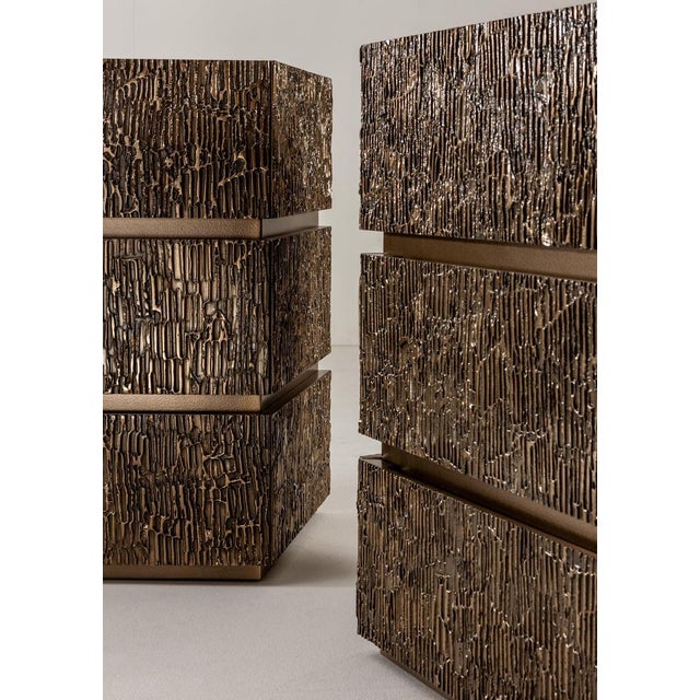 Metal Bark Dresser Sideboard by Laura Meroni For Sale - Image 7 of 8