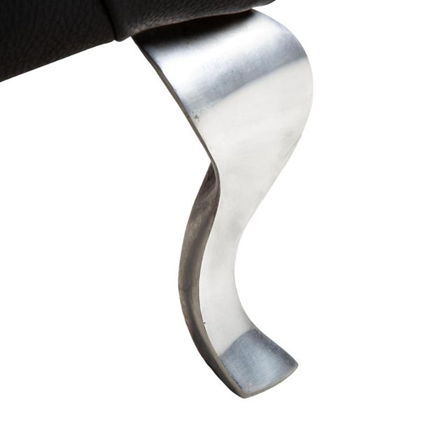 Marilyn Leather Stool in Black from Bretz For Sale - Image 6 of 12