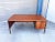 Mid-Century Modern 1960s Mid Century Walnut and Metal Executive Desk Styled After Knoll For Sale - Image 3 of 12