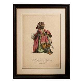 European School Artist, Indian Chief, Exotic Dress & Arms, 1749, Engraving For Sale