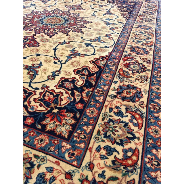1940s Vintage Isfahan Rug, 1940s For Sale - Image 5 of 13