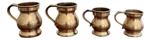 Antique Victorian Bell Shaped Tankards, 1880s, Set of 4