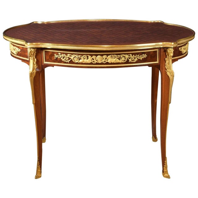 Brown Louis XVI Style Oval Coffee Table, France, 19th Century For Sale - Image 8 of 8