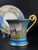 French Hand-Painted Porcelain Cup and Saucer in the style of Sèvres, 19th Century, Set of 2 For Sale - Image 4 of 13