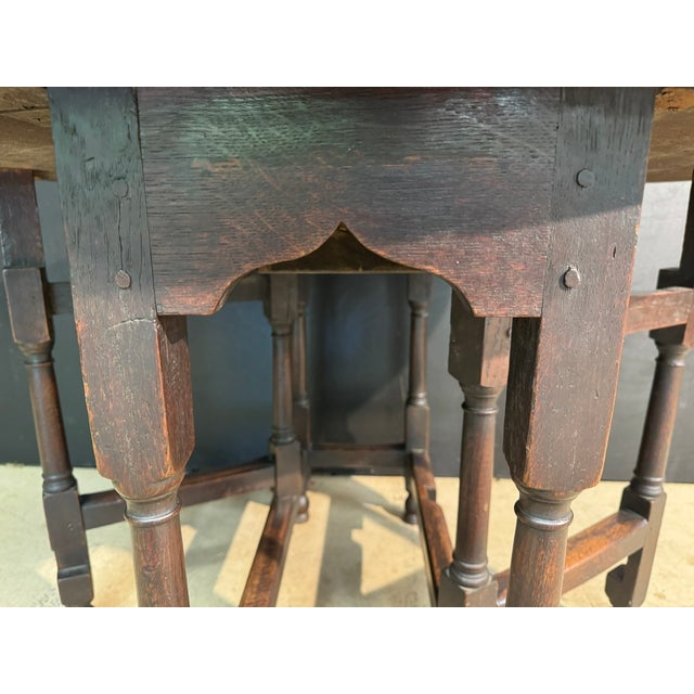 18th Century Oak Gate Leg Table, 1780 For Sale - Image 9 of 16