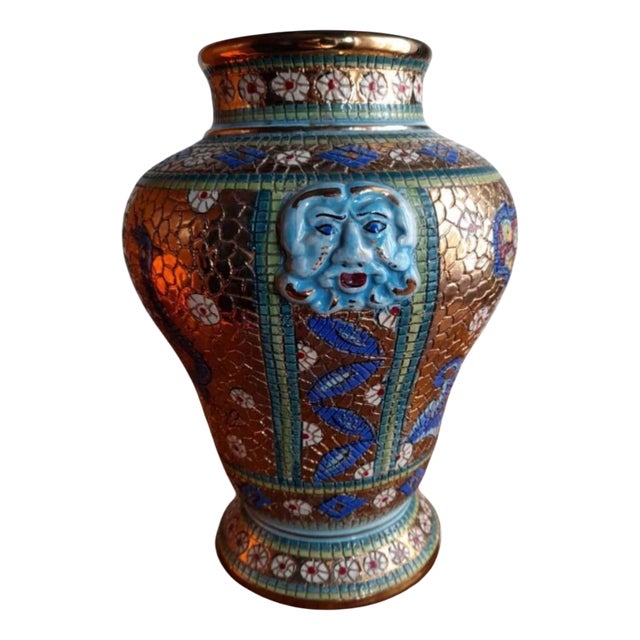 Mosaic Vase from Deruta For Sale