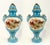 French Porcelain Lidded Urns with Hunting Scenes, Set of 2 For Sale - Image 4 of 4