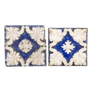 Earthenware Tiles, 19th Century, Set of 2 For Sale