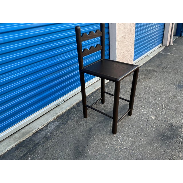 Solid Oak Country French Counter Stool For Sale - Image 9 of 9