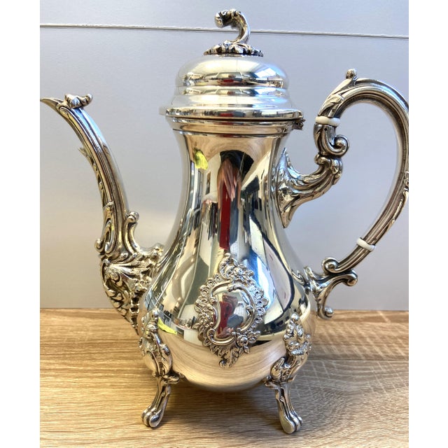 Louis XV Style Rocaille Silver Metal Coffee Pot, 1890s For Sale - Image 14 of 15