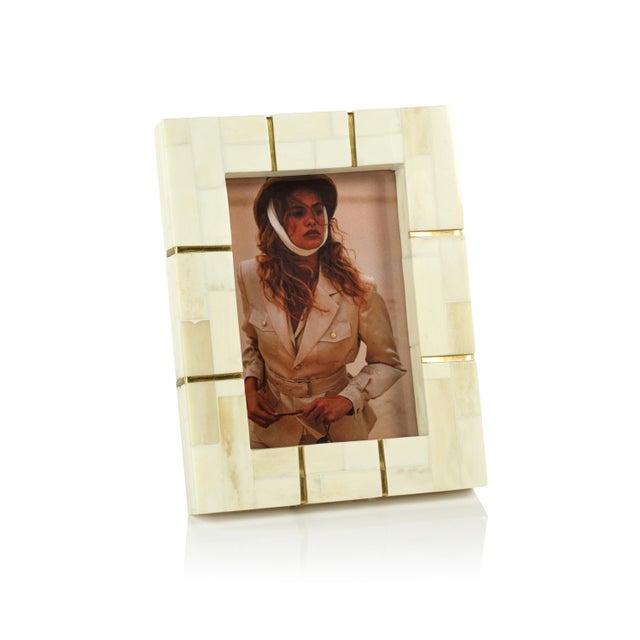 2020s Drancy Bone Inlay Photo Frame- 5" x 7" For Sale - Image 5 of 5