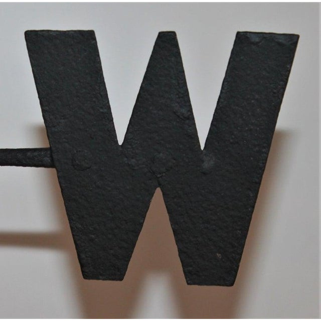Rooster Weathervane in Tin and Iron on Mount For Sale - Image 11 of 12
