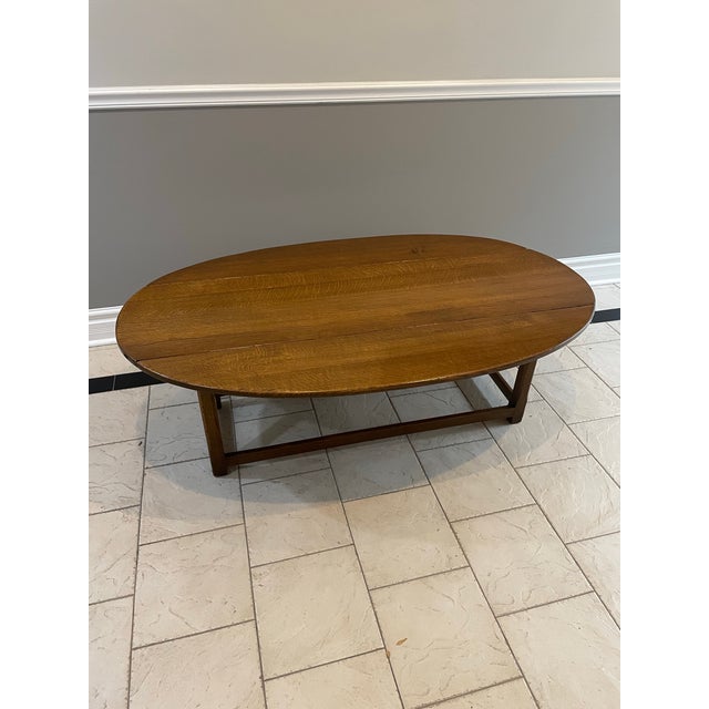Mid-Century Modern Vintage Mid Century 1940s Drop-Leaf Colonial Revival Wood Coffee Table For Sale - Image 3 of 10