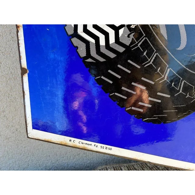 1970s Double-Sided Michelin Tires Porcelain Advertising Sign, France, 1970s For Sale - Image 5 of 11