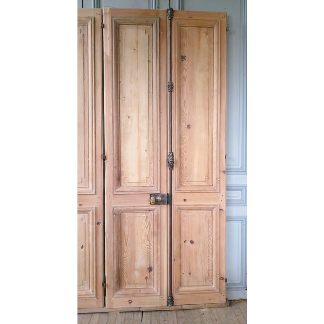 Antique Double Doors in Wood, 1890s, Set of 2 For Sale - Image 3 of 18