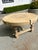 Vintage Round Carved Wood Coffee Table With Tiled Inlay Top For Sale - Image 13 of 16