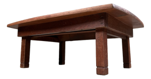 Small Japanese Wooden Table with Folding Legs, 1950s
