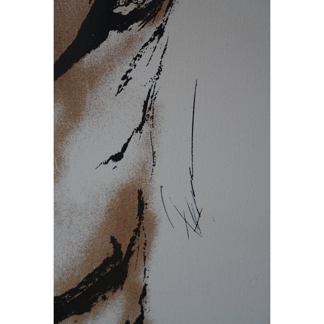 1970s Framed Serigraph Print by Mark Jacobsen 65x35 Abstract Elegant Woman Figure For Sale - Image 4 of 6