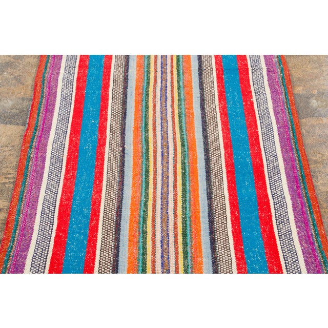 Traditional Vintage Chaput Kilim Wool Runner With Stripes Design by Rug & Kilim, 1950-1959 For Sale - Image 3 of 7