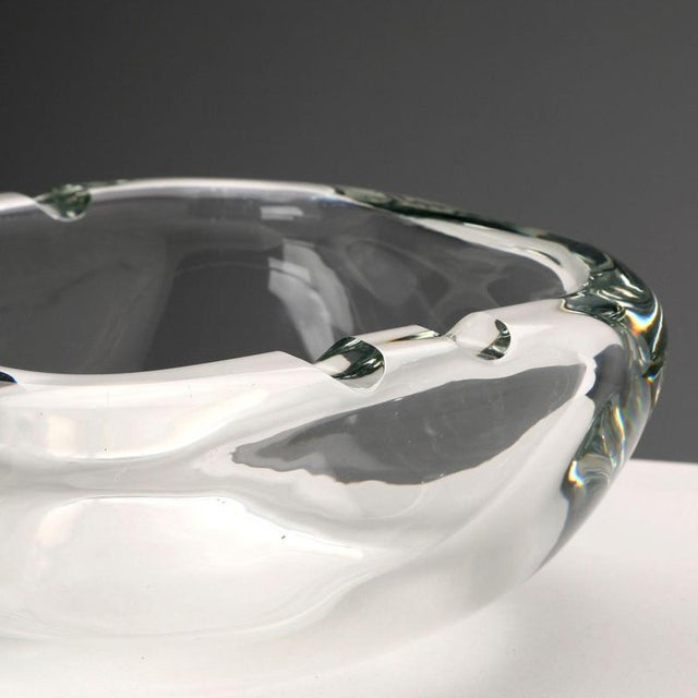 Colorless Glass Ashtray attributed to Barbini For Sale - Image 5 of 10