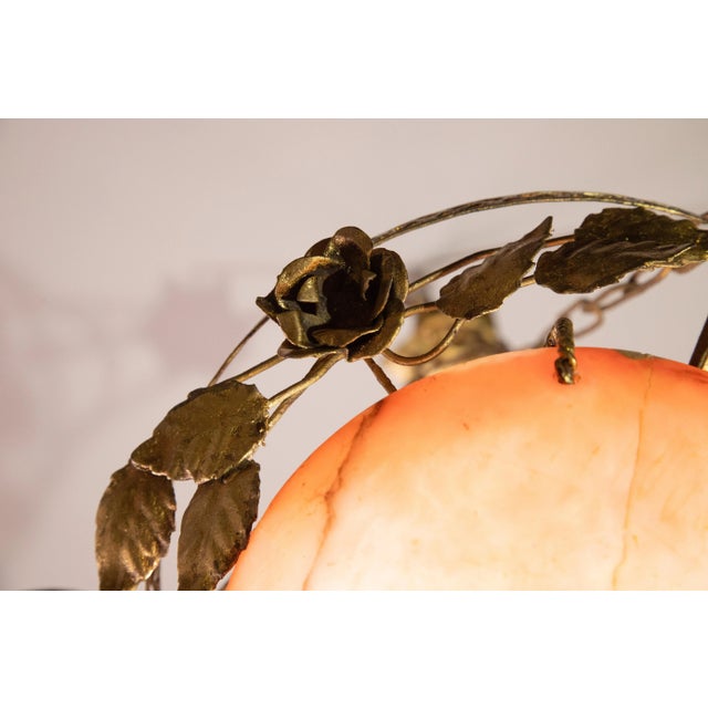 La Belle Èpoque Red Alabaster Pendant, 1910 For Sale - Image 10 of 12