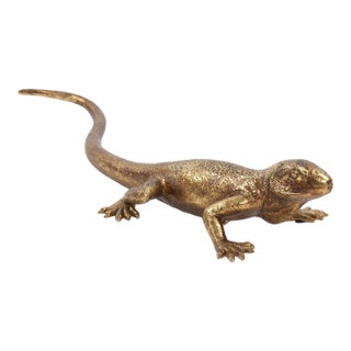 Golden Lizard Wall Decor For Sale