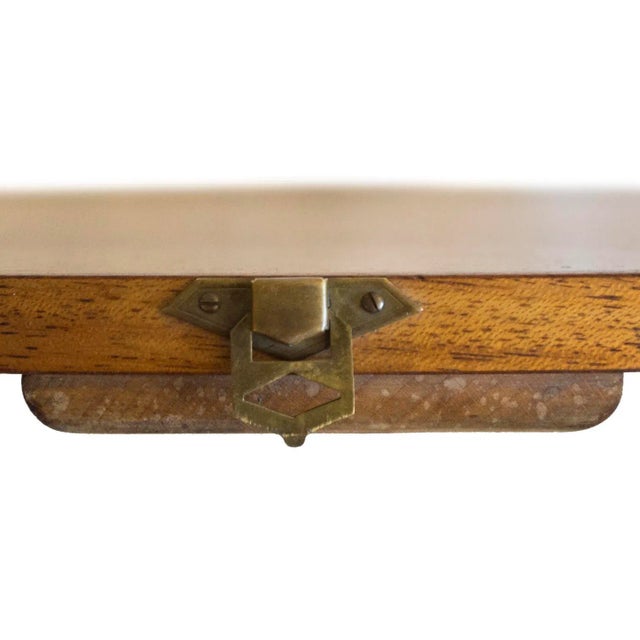 1960s Vintage Folding Danish Campaign Table For Sale - Image 5 of 9
