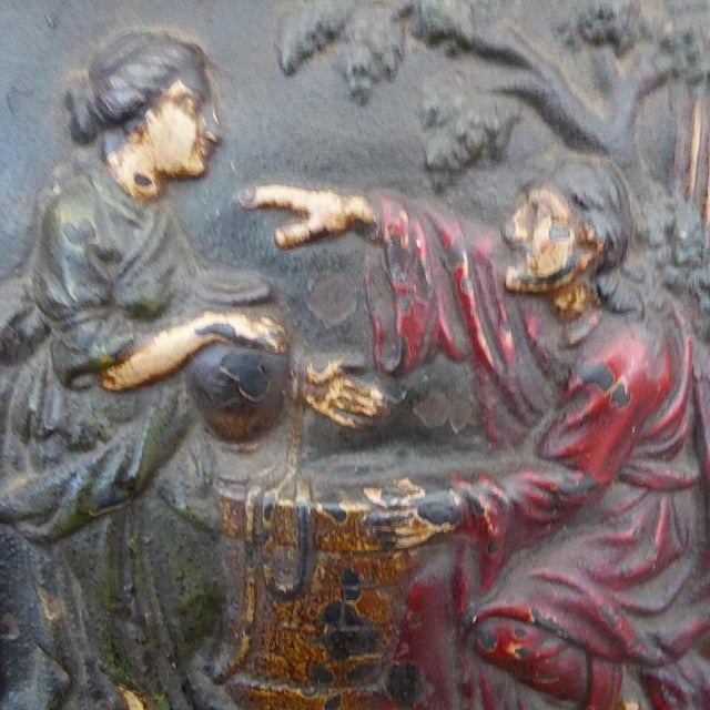 18th Century Cast Iron Religious Figural Plaque, 1760 For Sale - Image 12 of 17