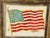 Antique 48 Stars American Flag in Rustic Frame Distressed For Sale - Image 4 of 5