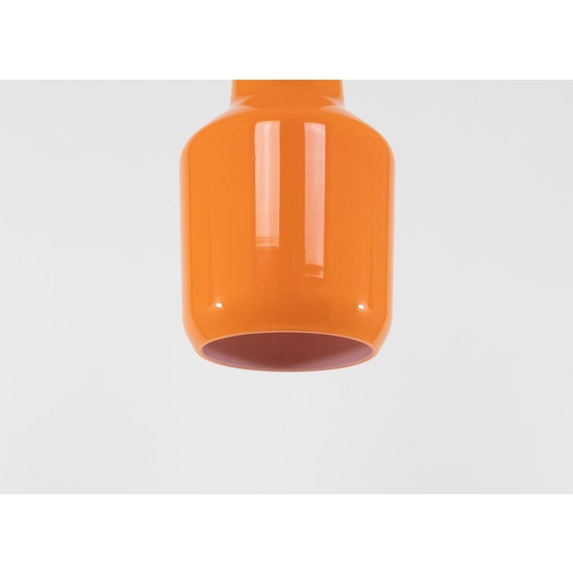 Metal Orange Murano Glass Pendant by Massimo Vignelli for Venini, 1950s For Sale - Image 7 of 8