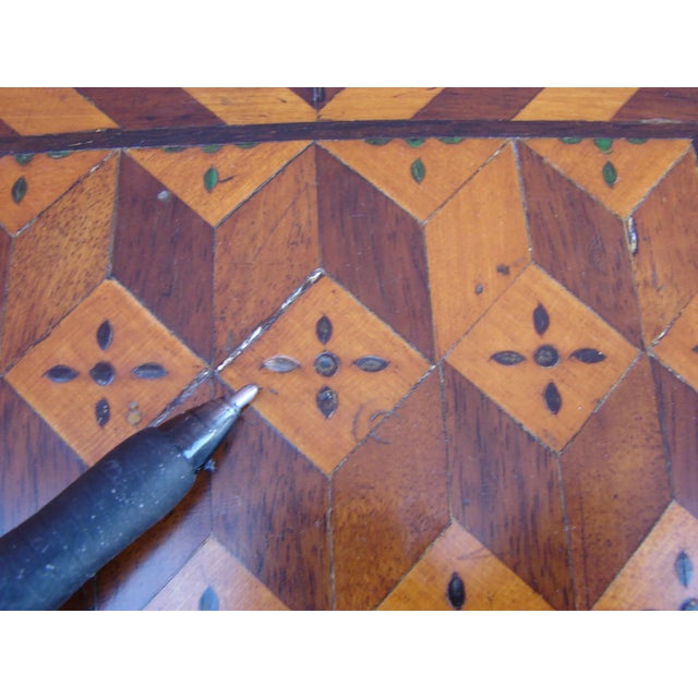 19th Century Italian Marquetry Necessaire Sewing Shaving Travel Box For Sale - Image 11 of 12