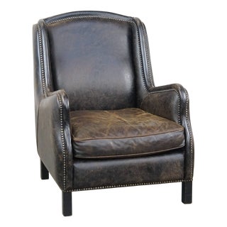 Club Chair in Cowhide Leather For Sale