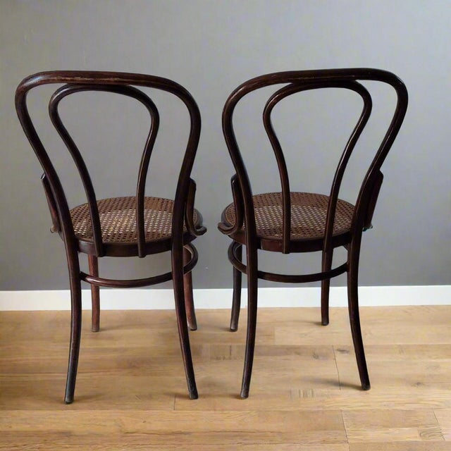Thonet Italian Bentwood Bistro Chairs from Sautto and Liberale, 1940s, Set of 2 For Sale - Image 4 of 18