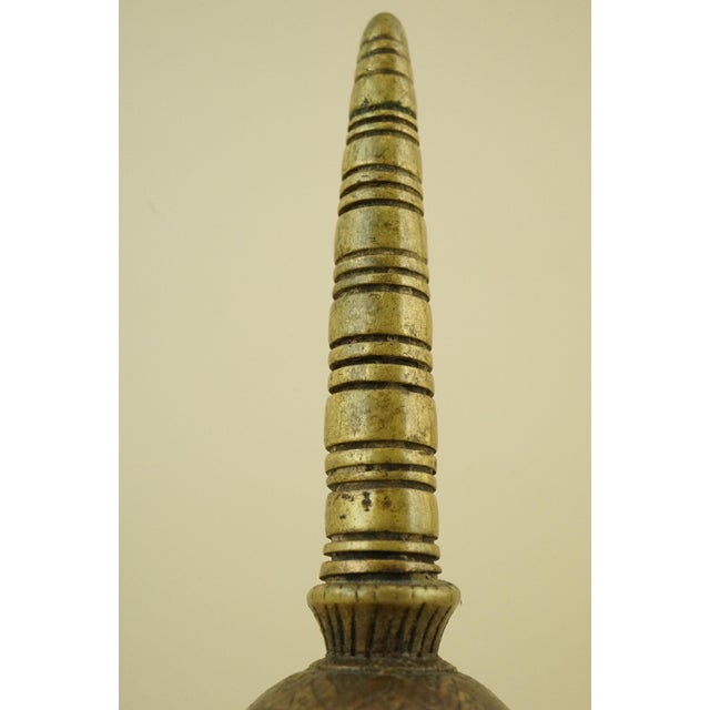 Antique Indian Dawat Bronze Inkwell in the Shape of a Stupa Pagoda, India, 19th Century For Sale - Image 18 of 18