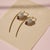 Silver, Gold Lily Flower Earrings With Garnet Briolettes, Pair For Sale - Image 4 of 6