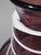 Burgundy and White Art Glass Vase by Monica Backström for Kosta Boda, 2002 For Sale - Image 3 of 6